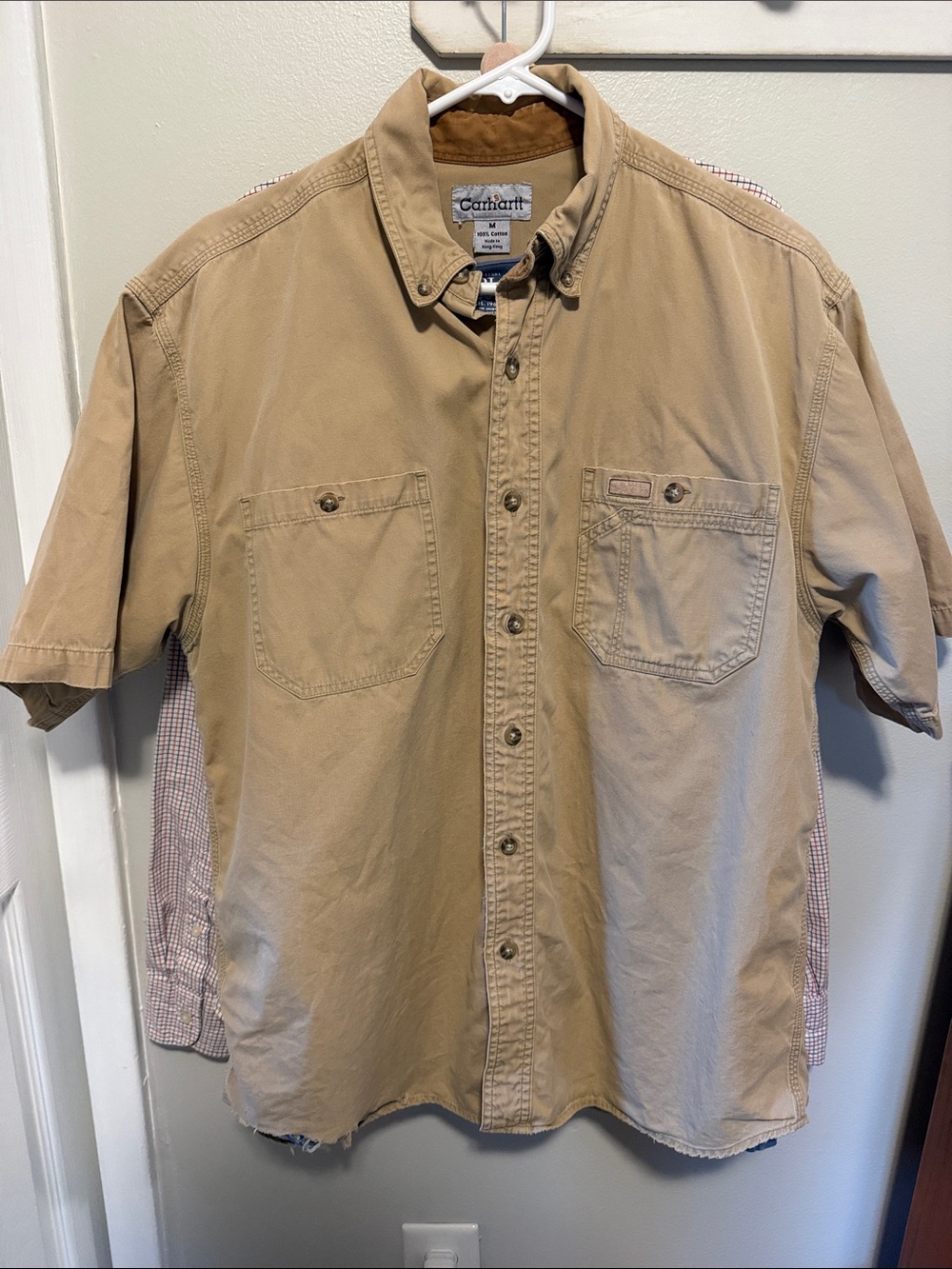 Carhartt Men's Tan Cotton Work Shirt